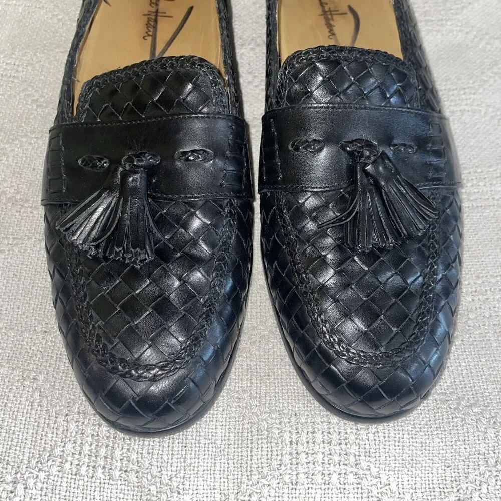 Cole Haan Men’s Dress Loafers Size 11 M Black Leather Weave Business Formal City
